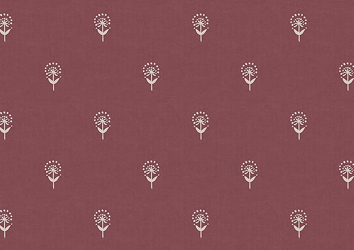 Emily Bond Wild Thyme, Burgundy - Roman Blind - Image 7